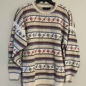 Women vtg Multicolor Striped Sweater